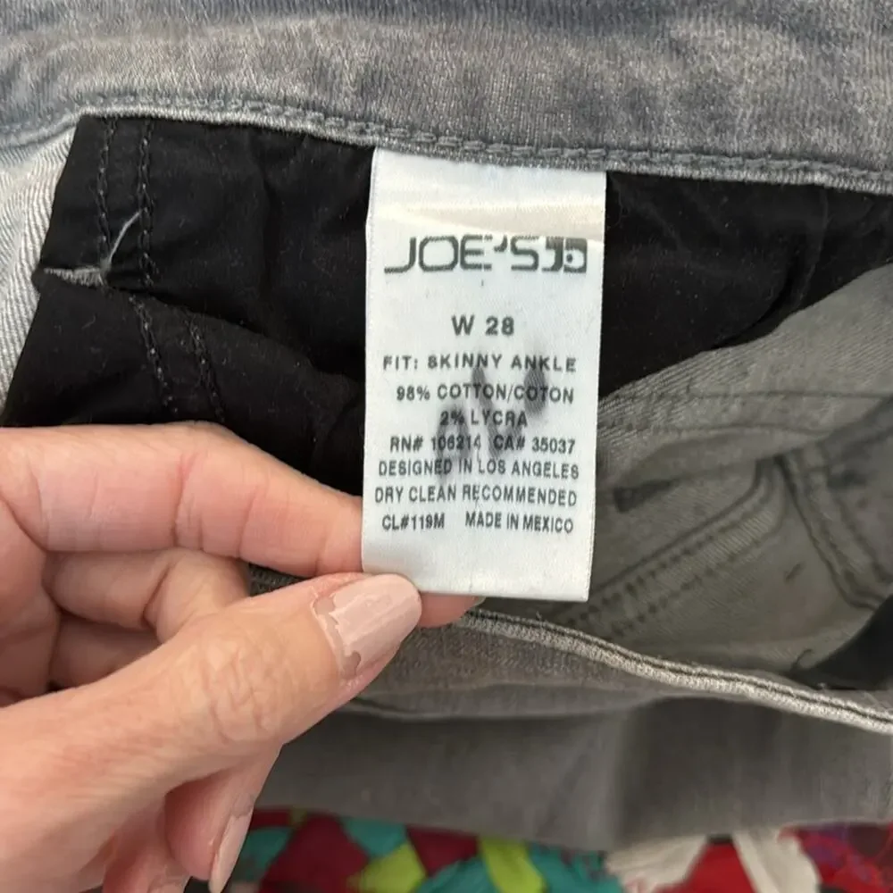Joe’s Shelby Gray Skinny Ankle Denim Jeans